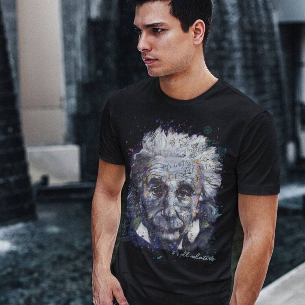 Get Down Art GDA Juniors Albert Einstein Its All Relative Shirt XL